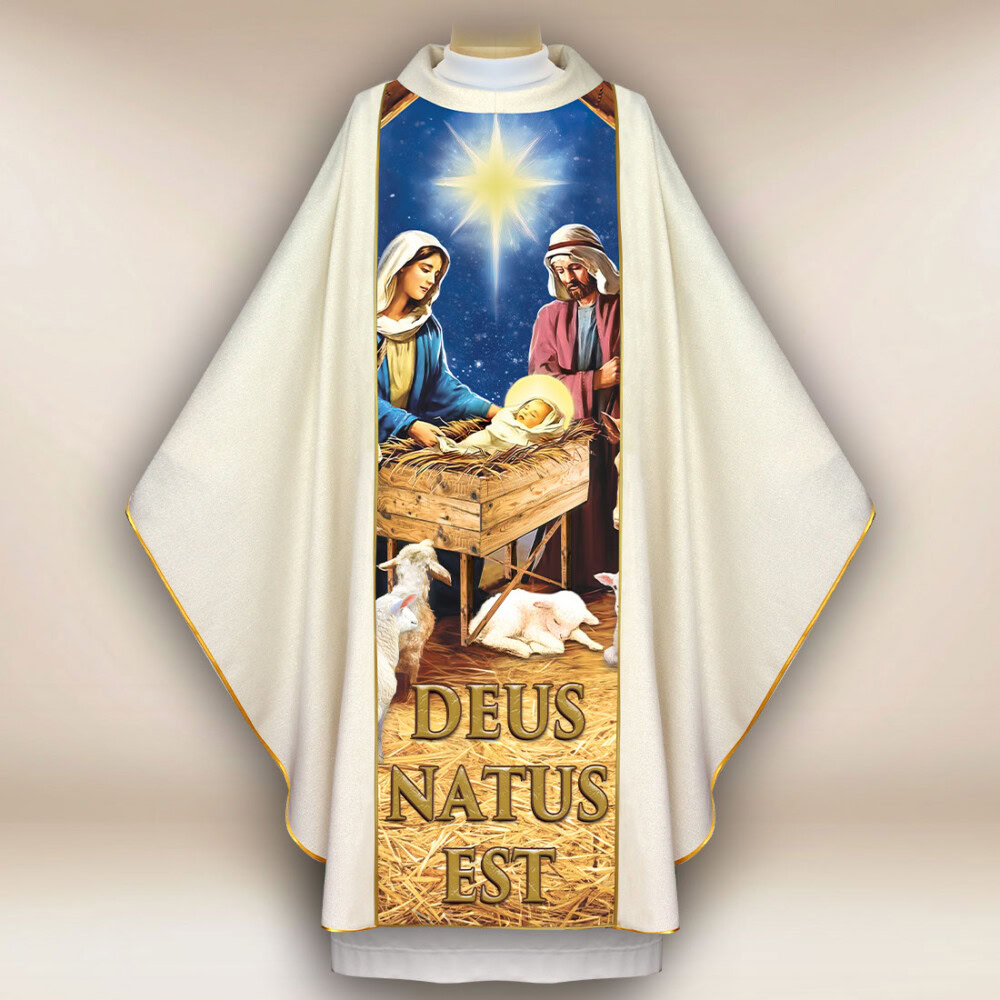 Casula impressa para o Natal