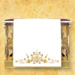 Cobertura para klęcznik de casamento bordada