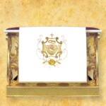 Cobertura para klęcznik de casamento bordada