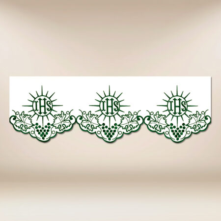 Tira de renda bordada verde