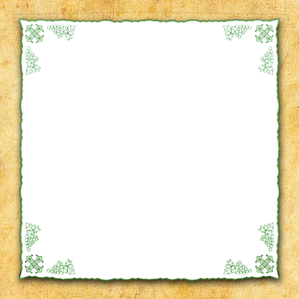 Cobertura bordada verde 95x95