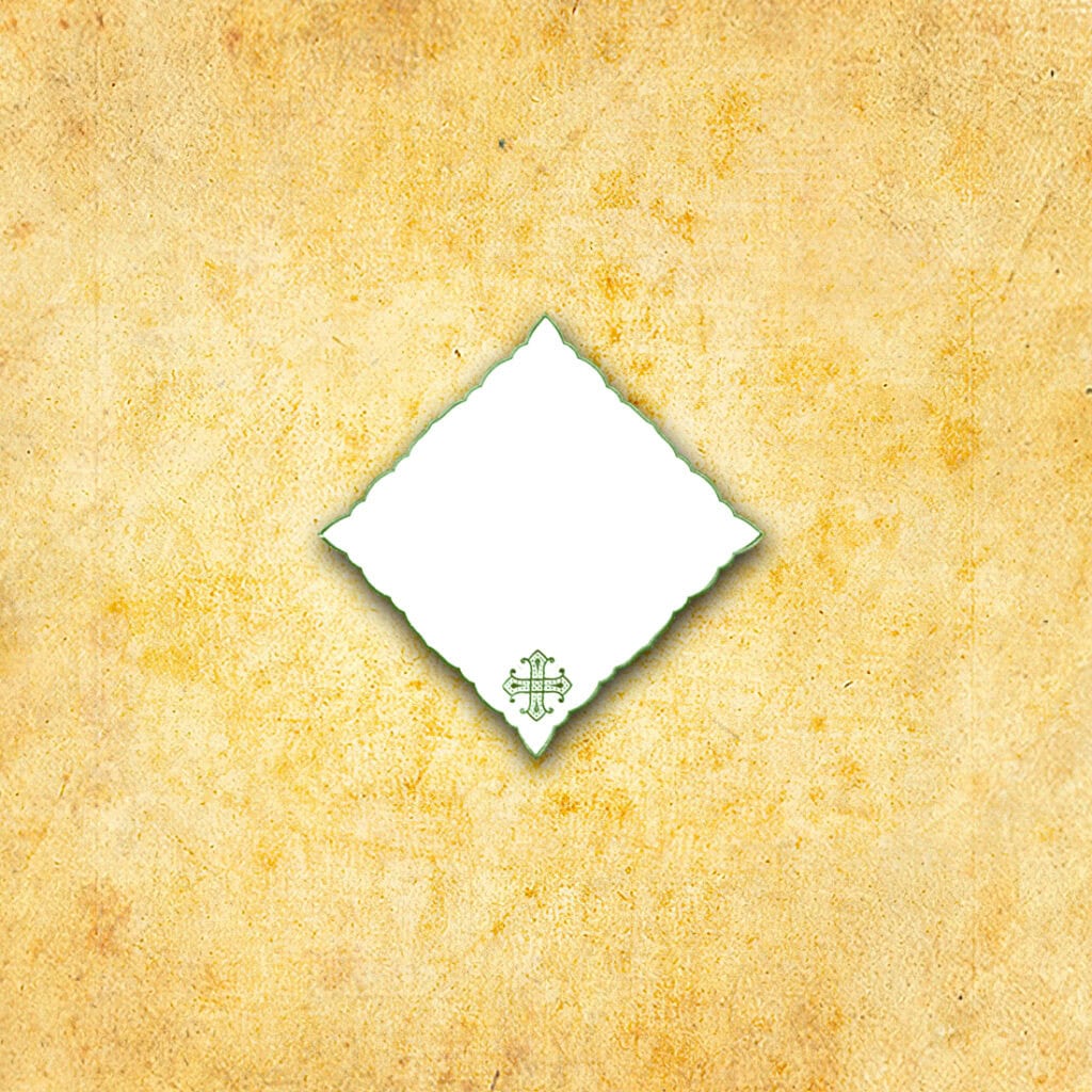 Cobertura bordada verde 32x32