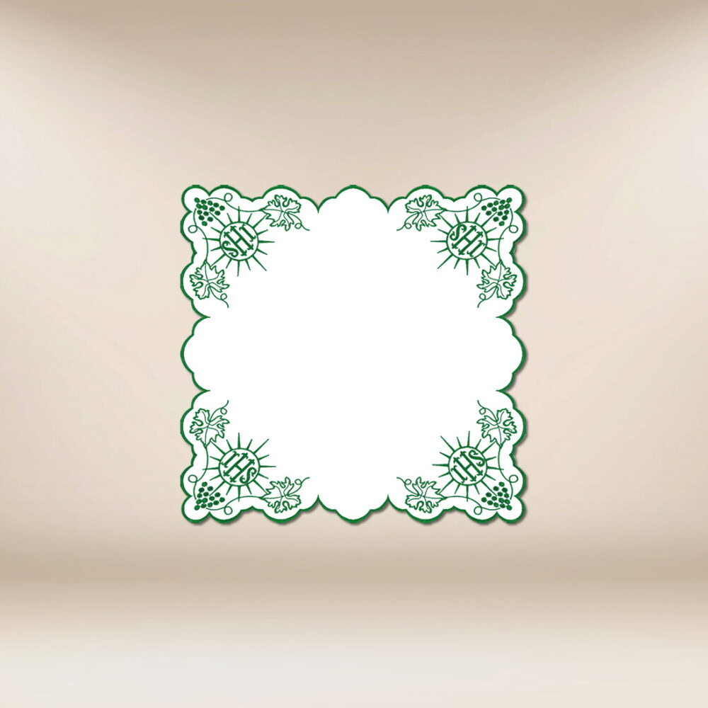 Cobertura bordada verde
