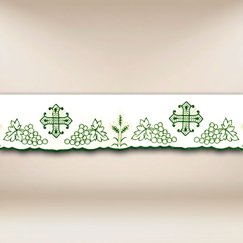 Renda bordada litúrgica verde