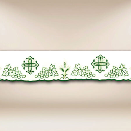Renda bordada litúrgica verde