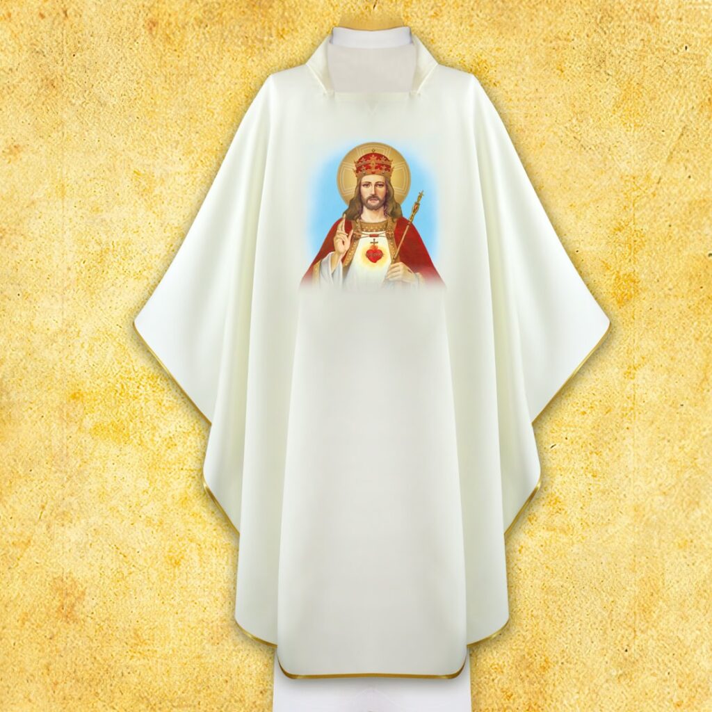 Casula com imagem Cristo Rei