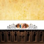 Toalha de altar vazada estilo Richelieu com impressão