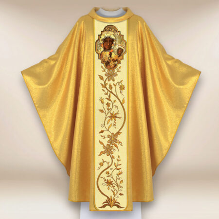 Casula com imagem da Mãe de Deus de Czestochowa