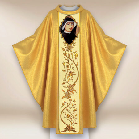 Casula com imagem de Santa Faustina