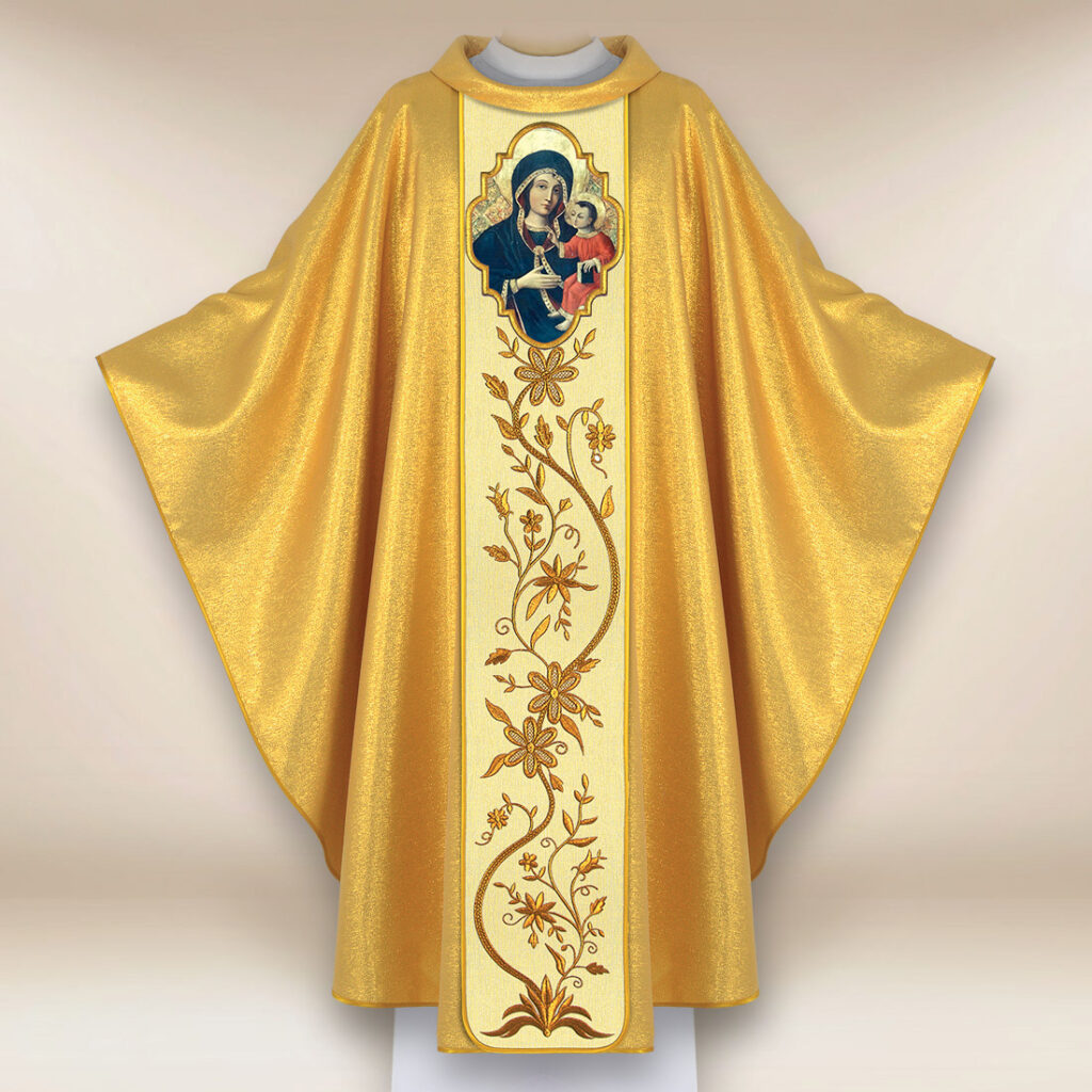 Casula com imagem da Mãe de Deus de Gietrzwałd