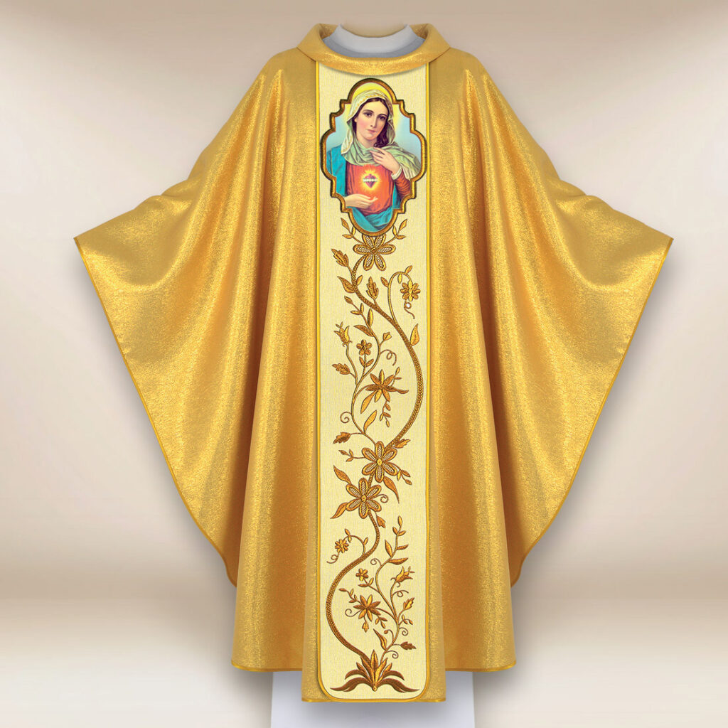 Casula com imagem Coração de Maria