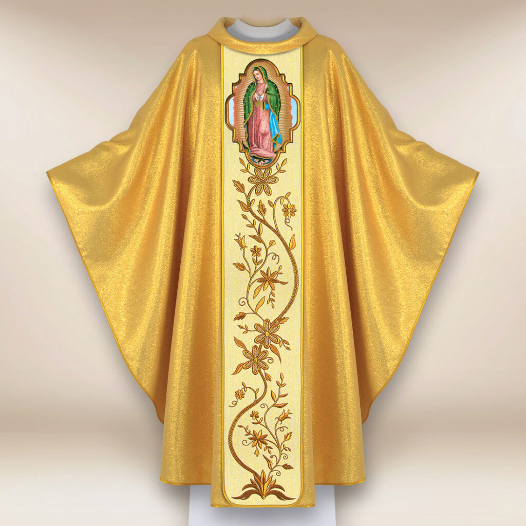 Casula com imagem da Mãe de Deus de Guadalupe