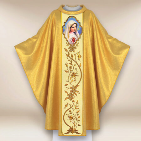 Casula com imagem da Mãe de Deus de Fátima
