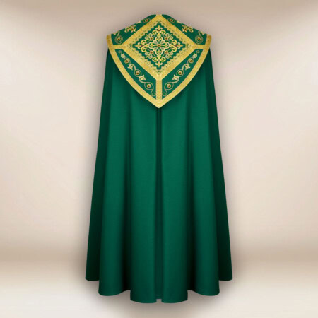 Capa litúrgica bordada verde