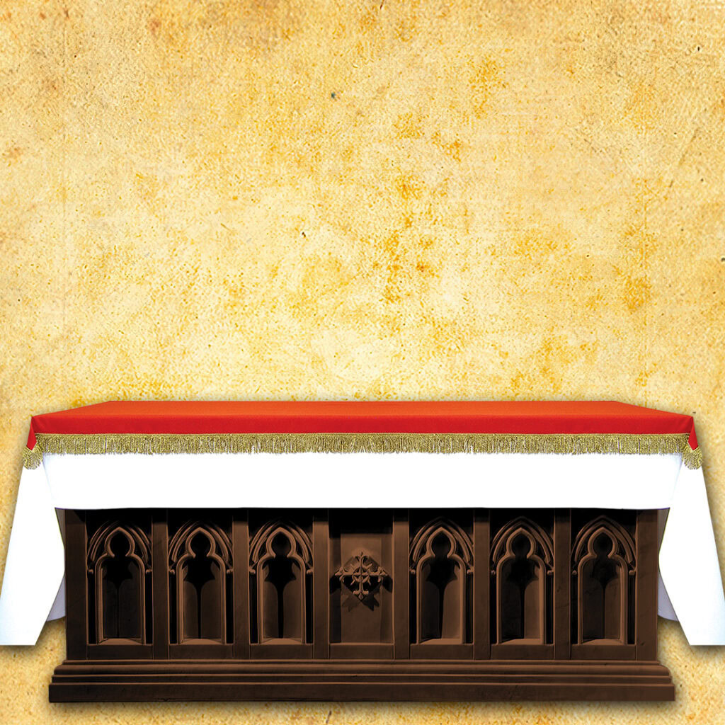 Cobertura de altar de elana vermelha
