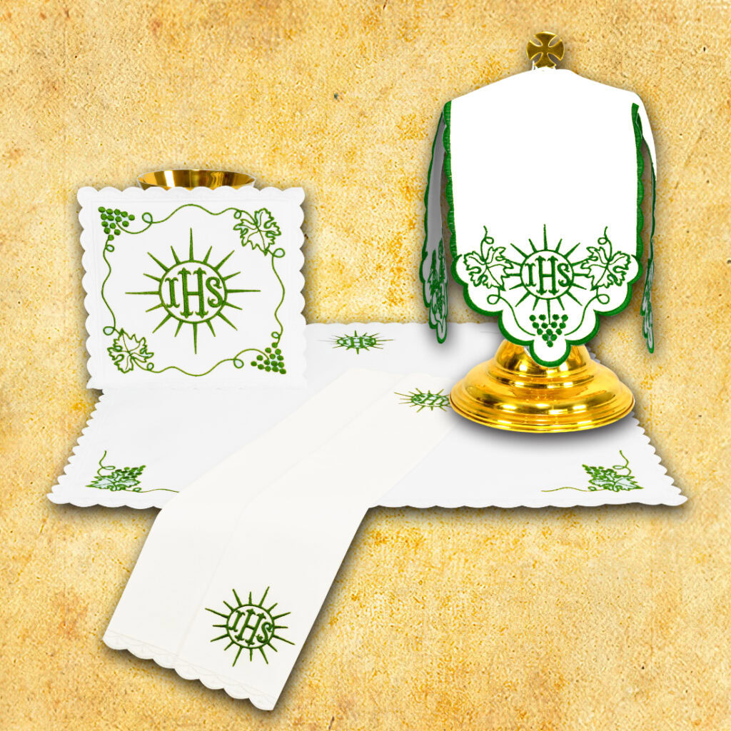 Conjunto de Linhos para Cálice verde