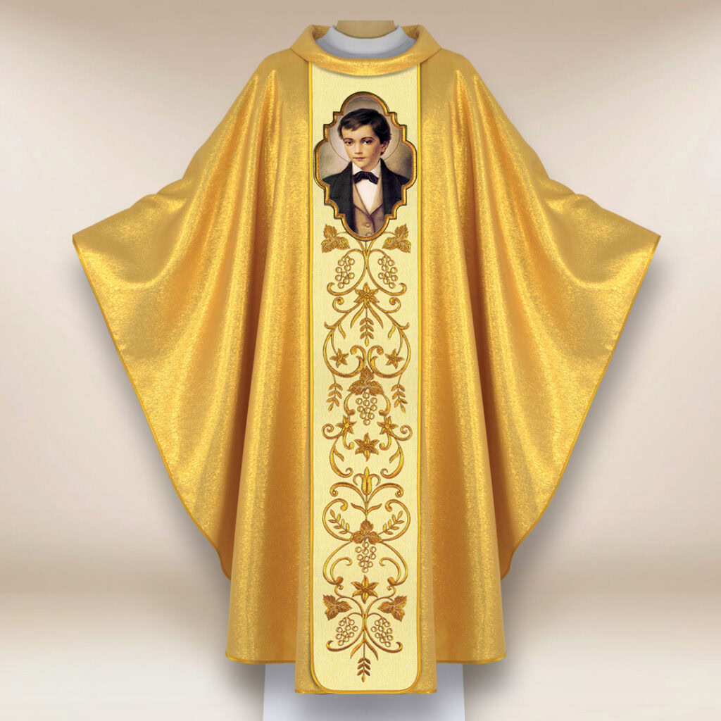 Casula com imagem de São Domingos Sávio