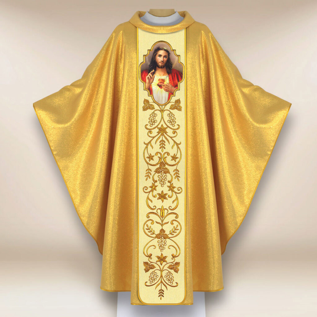 Casula com imagem do Coração de Jesus