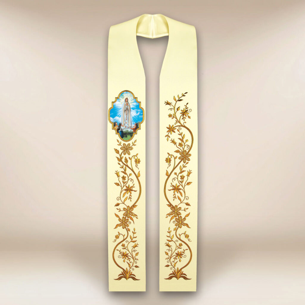 Estola com imagem Nossa Senhora de Fátima