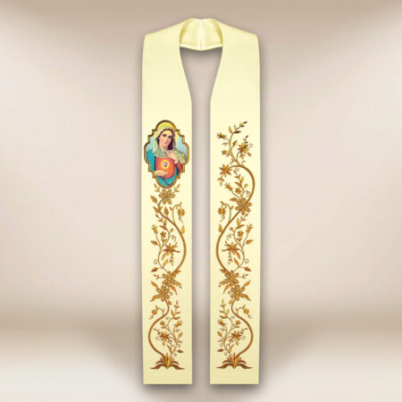 Estola com imagem Coração de Maria