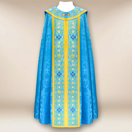 Capa bordada mariana azul