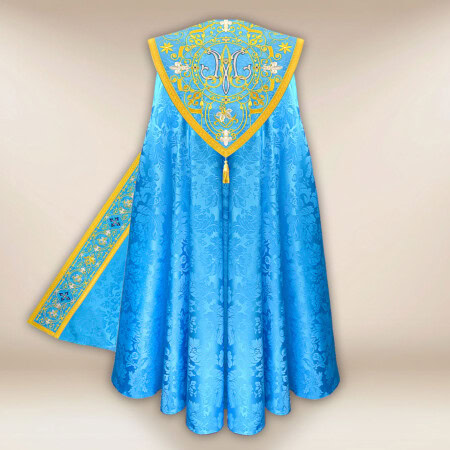 Capa bordada mariana azul