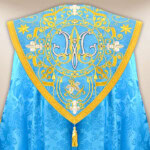 Capa bordada mariana azul