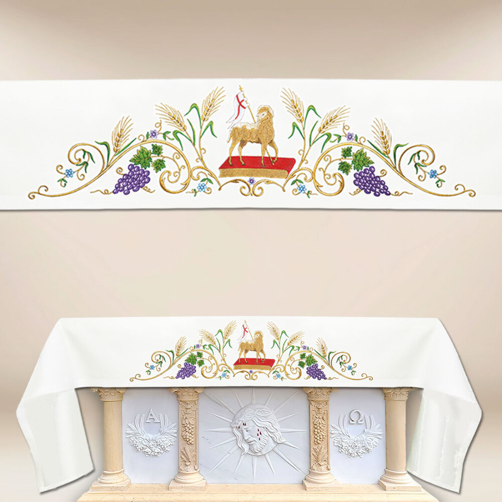 Toalha de altar com bordado