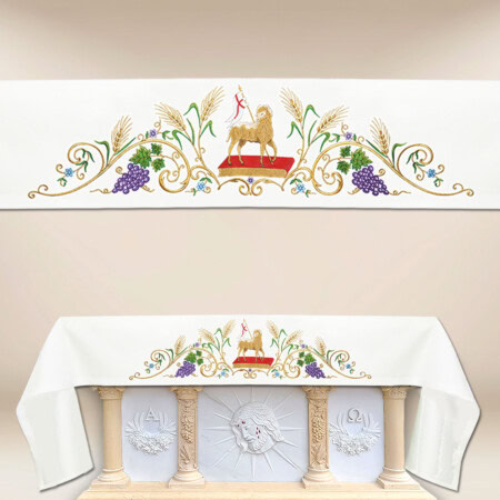 Toalha de altar com bordado
