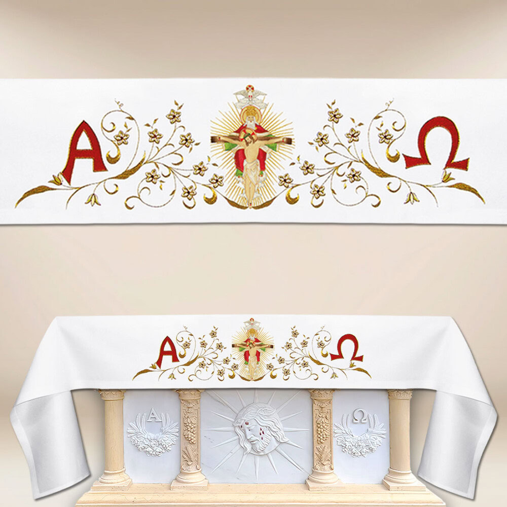 Toalha de altar bordada Santíssima Trindade