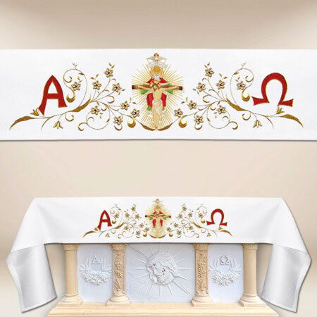 Toalha de altar bordada Santíssima Trindade
