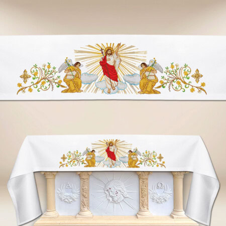 Toalha de altar com bordado frontal