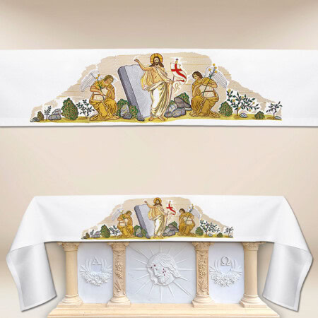 Toalha de altar com bordado frontal