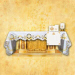 Toalha de altar bordada 224x111cm