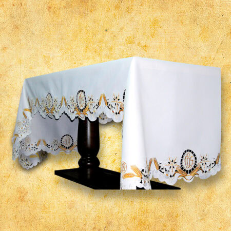 Toalha de altar bordada 224x111cm
