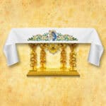 toalha de altar com bordado