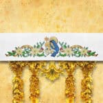 toalha de altar com bordado