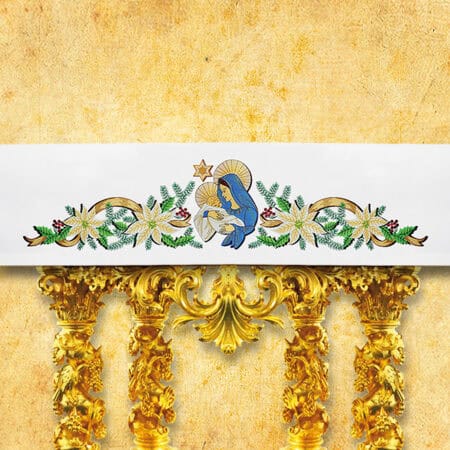 toalha de altar com bordado