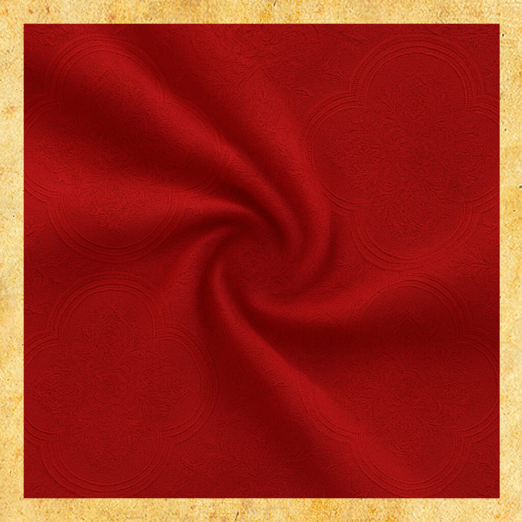 tecido jacquard vermelho