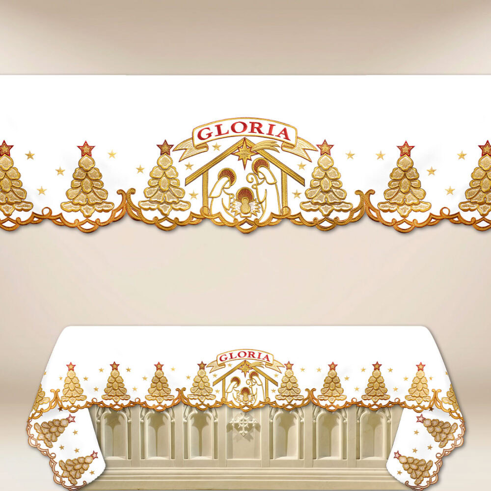Toalha de altar bordada