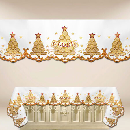 Toalha de altar bordada Gloria