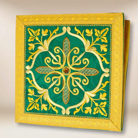 bolsa corporal litúrgica bordada verde
