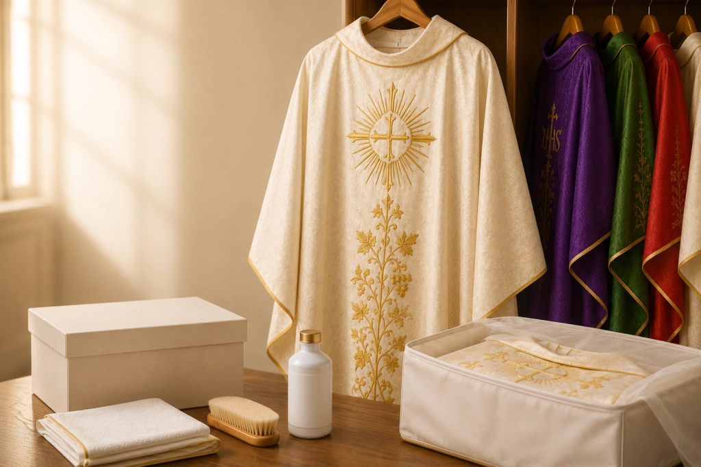 COMO CUIDAR DAS VESTES LITÚRGICAS? ARMAZENAMENTO, LIMPEZA E CONSERVAÇÃO
