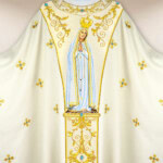 Casula bordada Mãe de Deus de Fátima