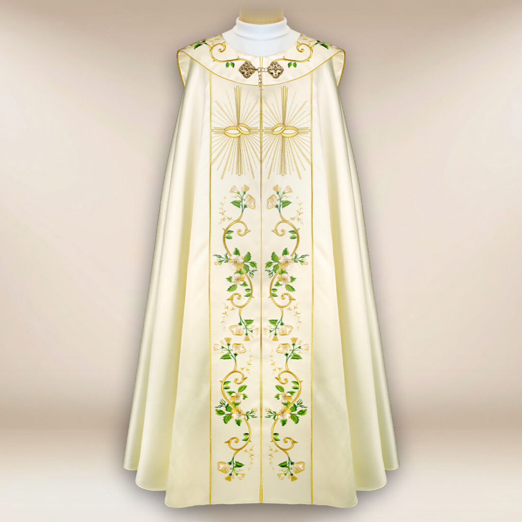 Capa bordada de casamento