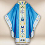 Casula Maryjna bordada azul