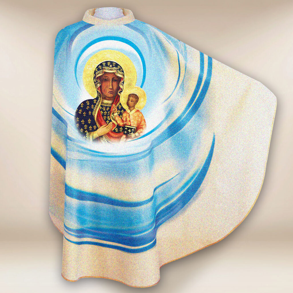 Casula com a imagem Mãe de Deus de Czestochowa
