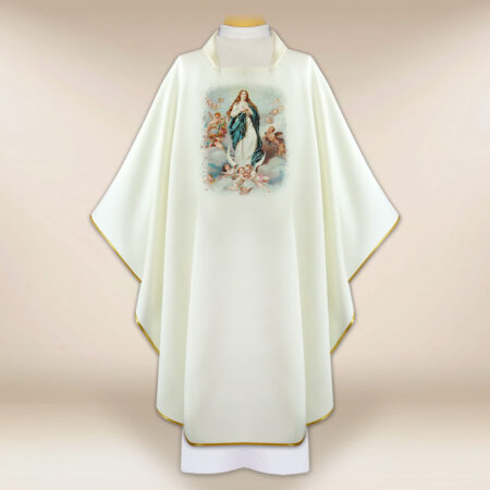 Casula com imagem da Mãe de Deus Assunta