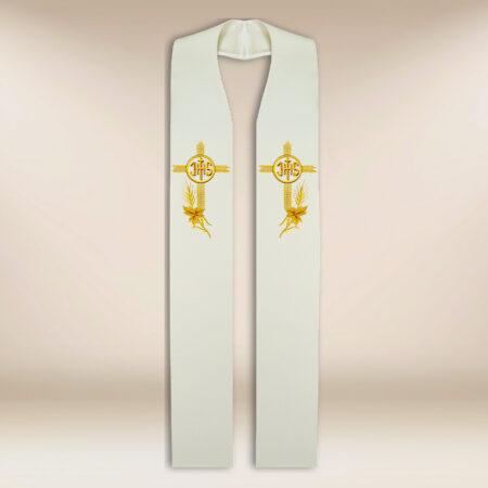 Estola sacerdotal IHS ecru