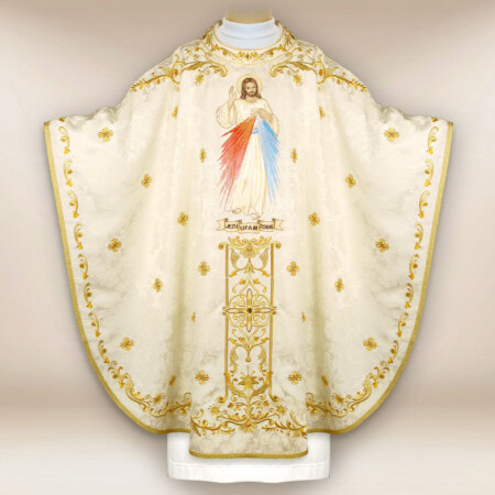 Casula bordada litúrgica Jesus Misericordioso